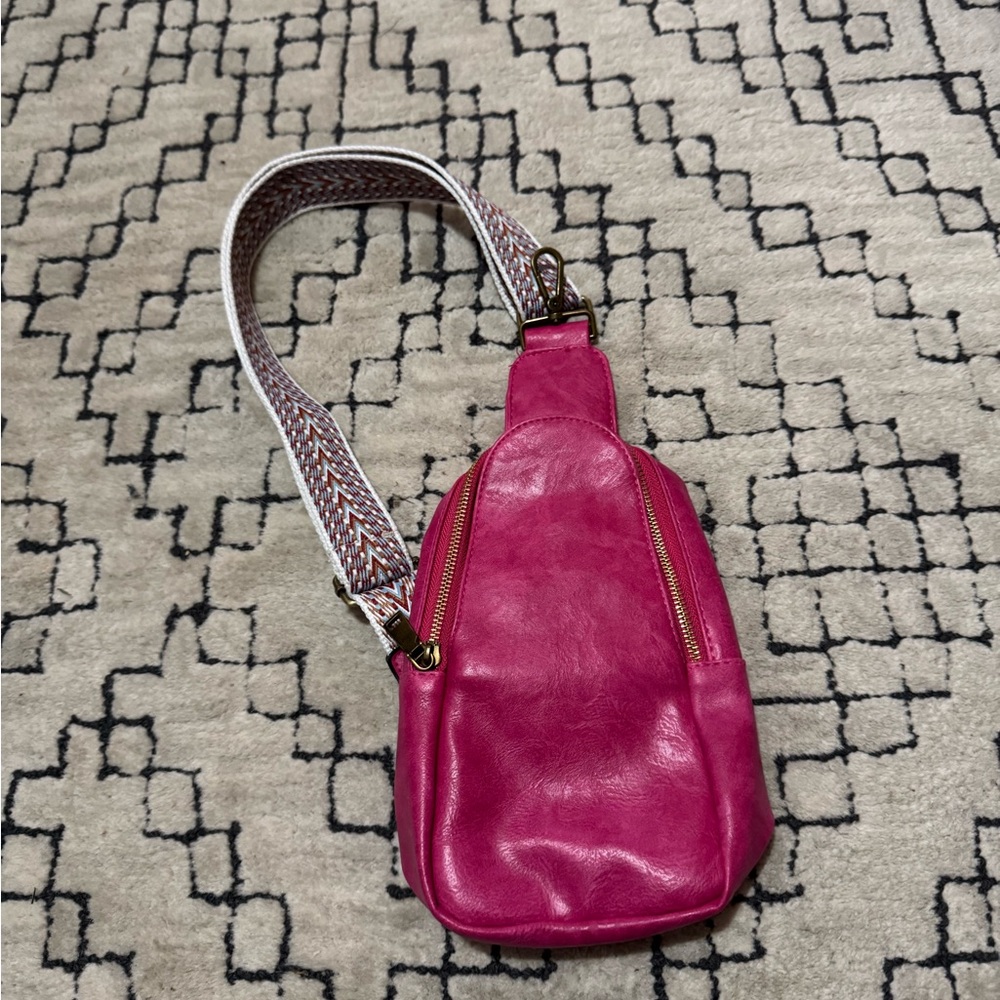Stylish Pink Women's Cross-body Bag